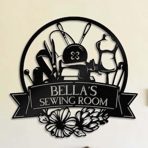 Personalized Craft Room Name Sign - Customized Craft Sewing - Craft Room Home Signs - Women Quilting Sign - Xmas Mom Gift - Daughter Gifts