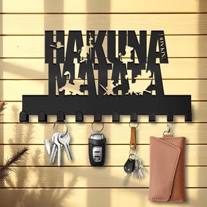 Hakuna Matata King Key Hanger - Kids Love for Comics Room Decor - Disney Characters Key Hook Rack - Christmas Kids Gifts - Car Key Hanger