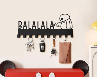 BALALALA Kids Love For Baymax Hanger - metalen bord kinderkamer - bord Tassenhanger - Big Ears Disney-decor - kerstcadeaus van ouders voor kind