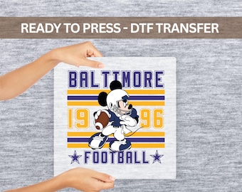Baltimore Football DTF Transfer Ready to Press Heat Transfer Graphic Shirt Sweatshirt Iron On Vinyl Decal Game Day Fan Apparel