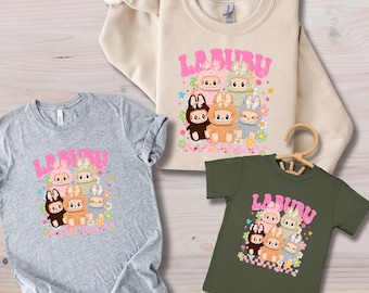Cute Monster Bunny Doll Graphic Shirt for Kids and Adults – Soft Pastel Animal Character T-Shirt, Hoodie or Sweatshirt Gift for Fans