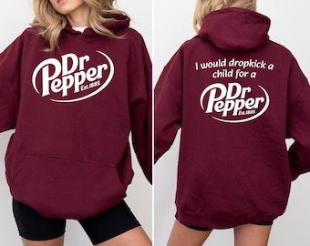 Sudadera con capucha y estampado de refresco Dr Pepper, diseño retro, regalo de Navidad para los amantes de los refrescos.