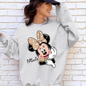 Leopard Minnie Mouse Sweatshirt, Disney Safari Shirt, Animal Kingdom Sweater, Disney Girls Trip Shirt, Disneyland Magic Kingdom Trip Shirt image 1