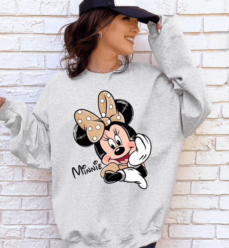 Leopard Minnie Mouse Sweatshirt, Disney Safari Shirt, Animal Kingdom Sweater, Disney Girls Trip Shirt, Disneyland Magic Kingdom Trip Shirt image 1