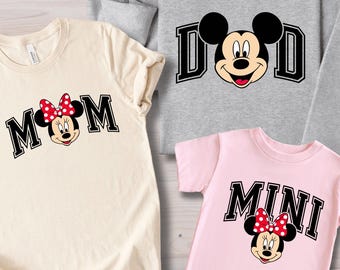 Disney Family Shirt Set, Mom Dad Mini Matching Disney Sweatshirt, Mickey or Minnie Choice Shirt, Family Disney Trip Outfit