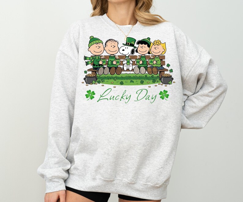 Lucky Day St Patrick’s Shirt, Irish Green Friends Graphic Tee, Clover Lucky Outfit, March 17 Celebration Shirt, Unisex St Patricks Day Tee image 5