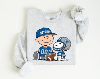 Detroit Football Cartoon Shirt, Detroit Football Cartoon Sweatshirt, Cute Game Day Fan Tee, Football Lover Gift