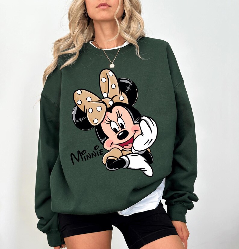 Leopard Minnie Mouse Sweatshirt, Disney Safari Shirt, Animal Kingdom Sweater, Disney Girls Trip Shirt, Disneyland Magic Kingdom Trip Shirt image 5