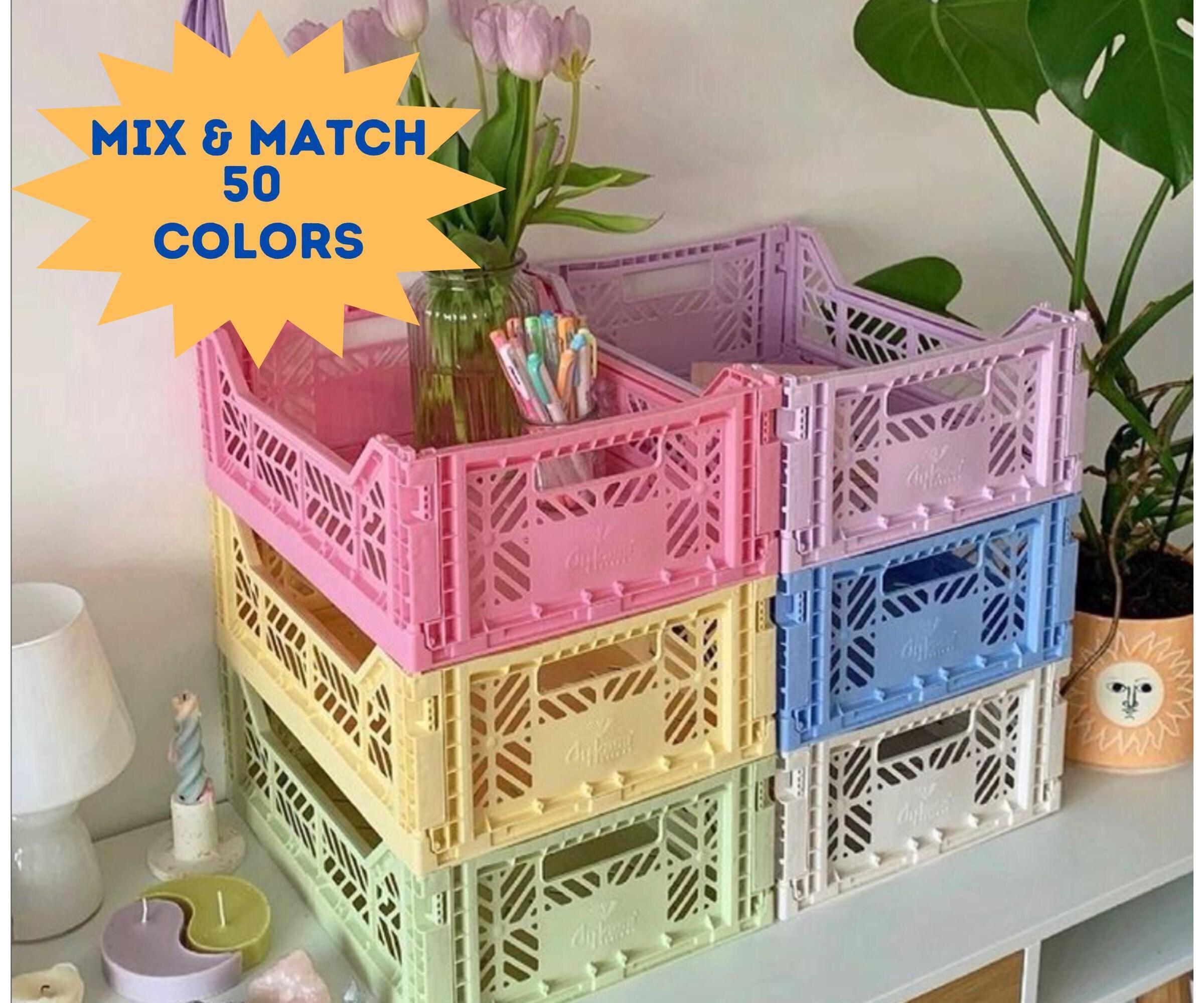 3 X MEDIUM Personalized Collapsible Stackable Storage Crates for Home ...