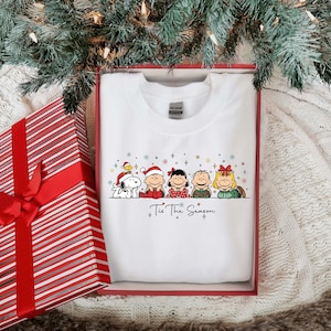 Retro Christmas Cartoon Shirt | Vintage Holiday Friends Tee | Classic Cozy Christmas Sweatshirt | Family Matching Xmas Top image 2