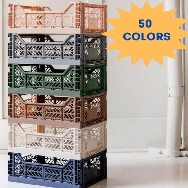 MEDIUM Personalized Collapsible Stackable Storage Crates, Home Decor, Kids Room Organization, Classroom Organization, Home Storage, Colorful