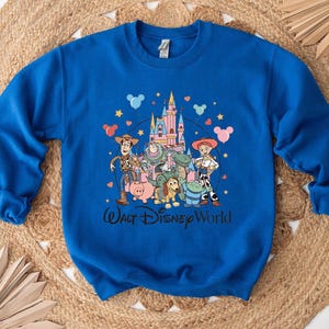 Toy Story Walt Disney World Adult and Kids Sweatshirt, Disney Castle Kids Shirt, Disney Toy Story Kids Sweater, Mickey Balloons Kids Shirt image 3
