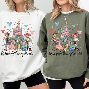 Toy Story Walt Disney World Adult and Kids Sweatshirt, Disney Castle Kids Shirt, Disney Toy Story Kids Sweater, Mickey Balloons Kids Shirt image 2