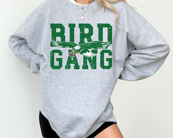 Bird Gang Football Sweatshirt, Philly Sundays Game Day Sweatshirt Hoodie, Retro Football Fan Tee, Philly Bird Fan Apparel, Vintage Bird Gang