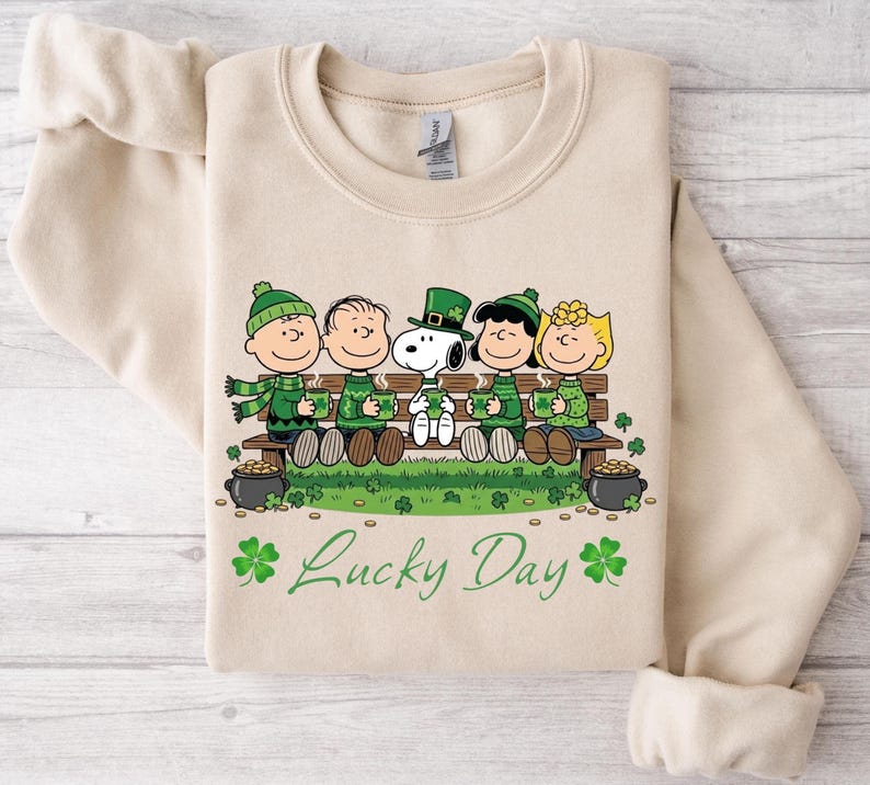Lucky Day St Patrick’s Shirt, Irish Green Friends Graphic Tee, Clover Lucky Outfit, March 17 Celebration Shirt, Unisex St Patricks Day Tee image 1