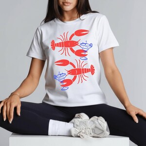 Lobster Margarita Shirt, Coastal Summer Tee, Beach Lobster Graphic Shirt, Funny Seafood Shirt, Nautical Summer T Shirt, Coastal Vacation Tee image 4