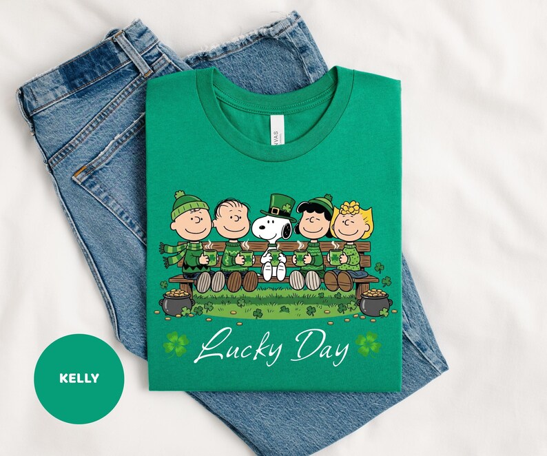 Lucky Day St Patrick’s Shirt, Irish Green Friends Graphic Tee, Clover Lucky Outfit, March 17 Celebration Shirt, Unisex St Patricks Day Tee image 2