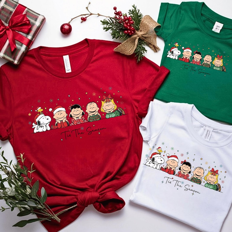 Retro Christmas Cartoon Shirt | Vintage Holiday Friends Tee | Classic Cozy Christmas Sweatshirt | Family Matching Xmas Top image 3