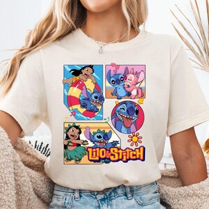 Lilo and Stitch Shirt, Stitch Summer Vacation Tee, Angel and Stitch Disney Shirt, Cute Stitch Graphic Sweatshirt, Family Trip Tee image 3