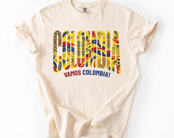 Comfort Colors® Colombia Soccer Shirt, Vamos Colombia Tee, Colombia Fan Shirt, Colombian Pride Tee, Colombia 2026 Game Day Shirt