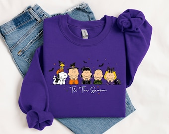 Tis The Season Halloween Friends Shirt, Cute Spooky Fall Kids Shirt, Pumpkin Ghost Tee, Autumn Halloween Sweatshirt, Cozy October Gift
