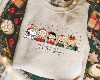 Retro Christmas Cartoon Shirt | Vintage Holiday Friends Tee | Classic Cozy Christmas Sweatshirt | Family Matching Xmas Top
