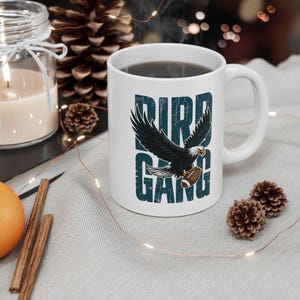 Philadelphia Bird Gang Ceramic Mug, Philly Thing Coffee Cup, Philadelphia Football Fan Gift, Eagle Design Mug, Gift For Him Her