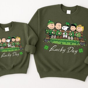 Lucky Day St Patrick’s Shirt, Irish Green Friends Graphic Tee, Clover Lucky Outfit, March 17 Celebration Shirt, Unisex St Patricks Day Tee image 4