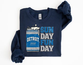 Detroit Football Fan Sweatshirt, Vintage Game Day Tee, Retro Sunday  Detroit Football Sweatshirt or Hoodie, Motor City Sports Fan Gift