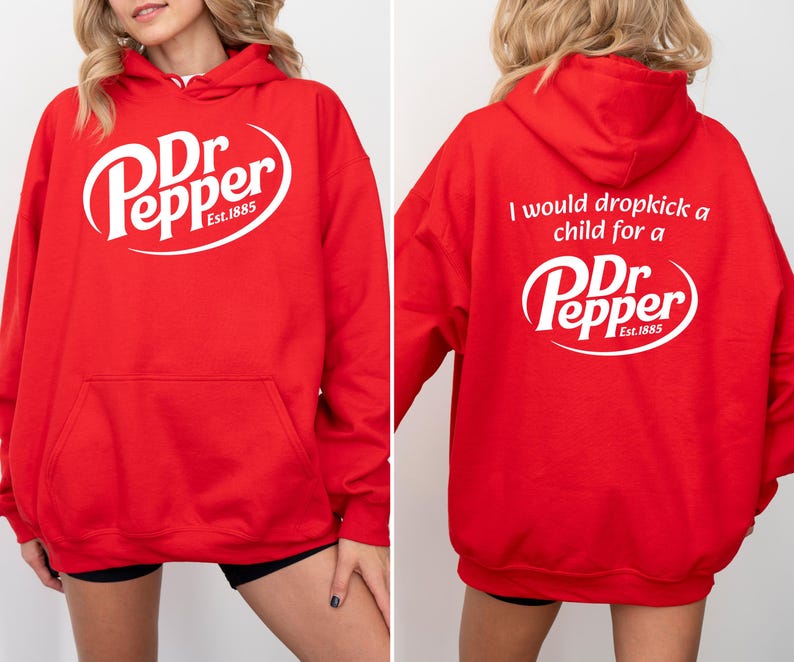 Dr Pepper Funny Soda Front and Back Sweatshirt & Hoodie, Retro Soda Graphic Shirt, Christmas Gift for Soda Fan image 3