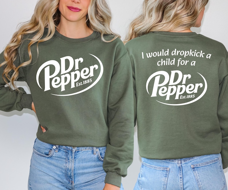Dr Pepper Funny Soda Front and Back Sweatshirt & Hoodie, Retro Soda Graphic Shirt, Christmas Gift for Soda Fan image 5