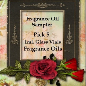 Sampler of Fragrance Oils 5 1.5 ml Vials image 1