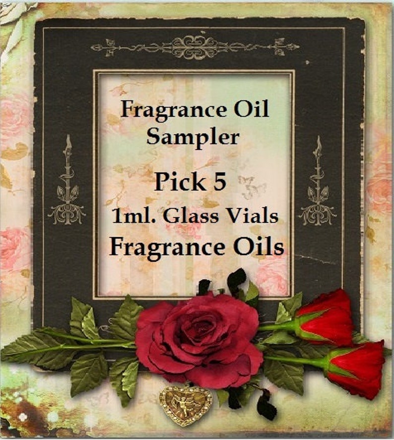 Sampler of Fragrance Oils 5 1.5 ml Vials image 1