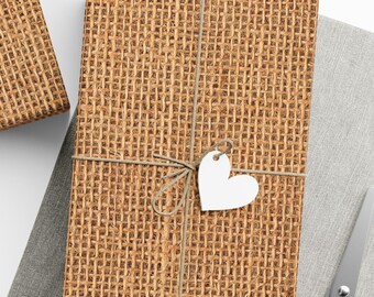 Rustic Burlap Texture Gift Wrap | Eco-Friendly Wrapping Paper
