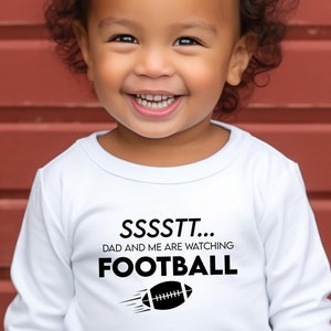 Sssst Football Toddler Sweatshirt - Dad and Me Are Watching Football, Cute Sports Gift for Kids, Top Trending Game Day Outfit