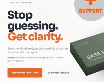 AI Investing Rahmenwerk für Stocks & Krypto mit Support, ChatGPT und Claude Prompts, Portfolio Planner Digitaler Download