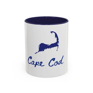 Cape Cod Map Kaffeetasse - Nautisches Geschenk, Küsten Dekor, Hummer Liebhaber Sammlerstück, Strandhaus Küche