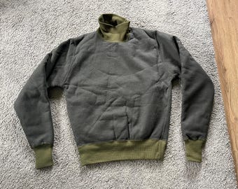 Vtg 1940s WW2 WWII US Navy White Salvage Gunner Smock Anorak