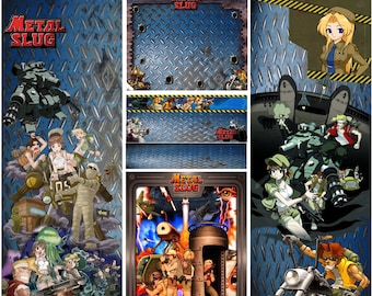 Vinil para Gabinete de Arcade Metal Slug | Arte em Tamanho Real para Multicade | Design Retrô de Arcade da SNK