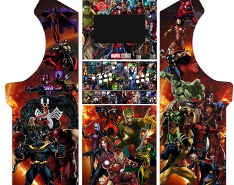 Marvel Arcade Vinyl – Retro Cabinet Skin for Full-Size Arcade Machine