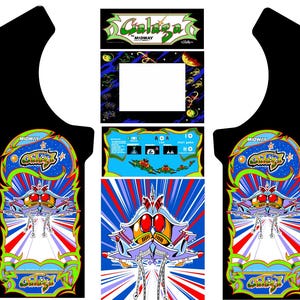GALAGA Arcade Vinyl Set | Retro Cabinet Art | Printable Side Art, Marquee & Control Panel | Full-Size Arcade Graphics