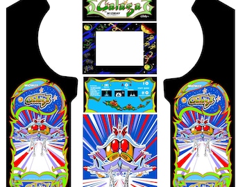 GALAGA Arcade Vinyl Set | Retro Cabinet Art | Printable Side Art, Marquee & Control Panel | Full-Size Arcade Graphics