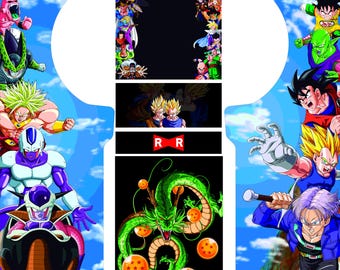 Dragon Ball Blue Arcade Vinyl – Retro Arcade Cabinet Skin for Full-Size Arcade Machine