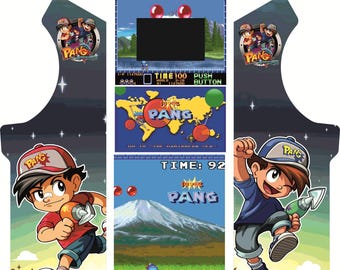 Super Pang Arcade Vinyl – Retro Arcade Cabinet Skin for Full-Size Arcade Machine