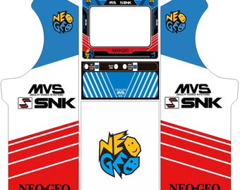 Neo Geo 40th Anniversary Arcade Cabinet Vinyl | Full Size Arcade Artwork | SNK Style Retro Gaming Design | Multicade Cabinet Stickers