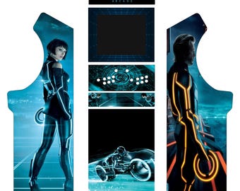 Artwork for Tron Legacy Full-Size Arcade | Futuristic Sci-Fi Theme | Arcade Cabinet Graphics