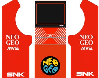Neo Geo MVS Big Red Arcade Vinyl Decal | Custom SNK Retro Artwork for Arcade Cabinets | Printable Vinyl for MVS