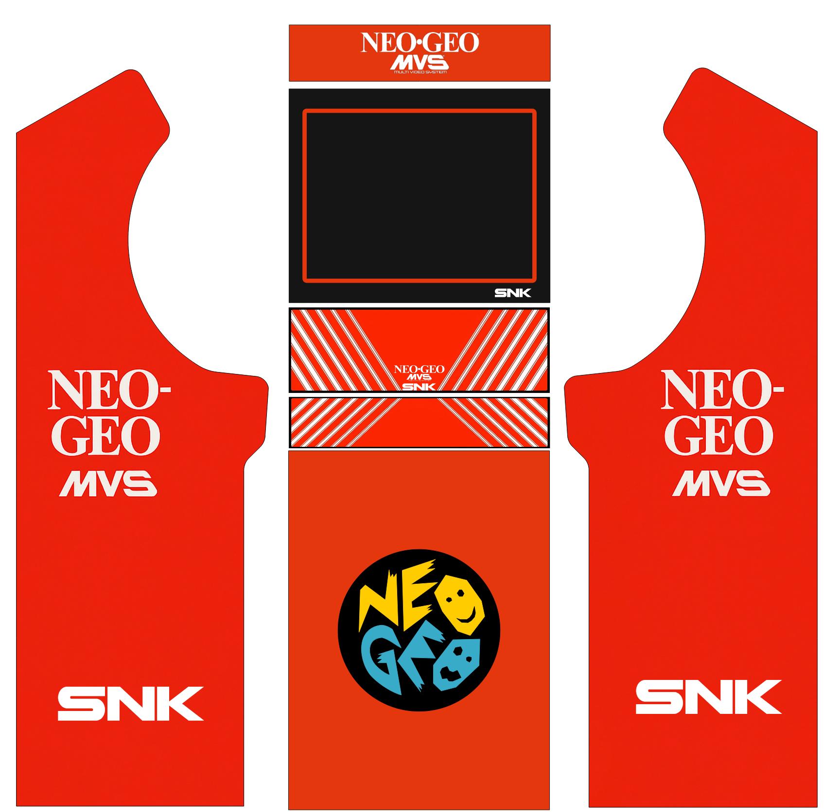 Neo Geo MVS Big Red Arcade Vinyl Decal | Custom SNK Retro Artwork
