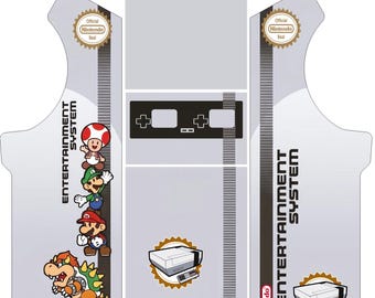 Nintendo NES Arcade Cabinet Vinyl | Full Size Arcade Artwork | Retro 8-Bit Gaming Design | Multicade Cabinet Stickers