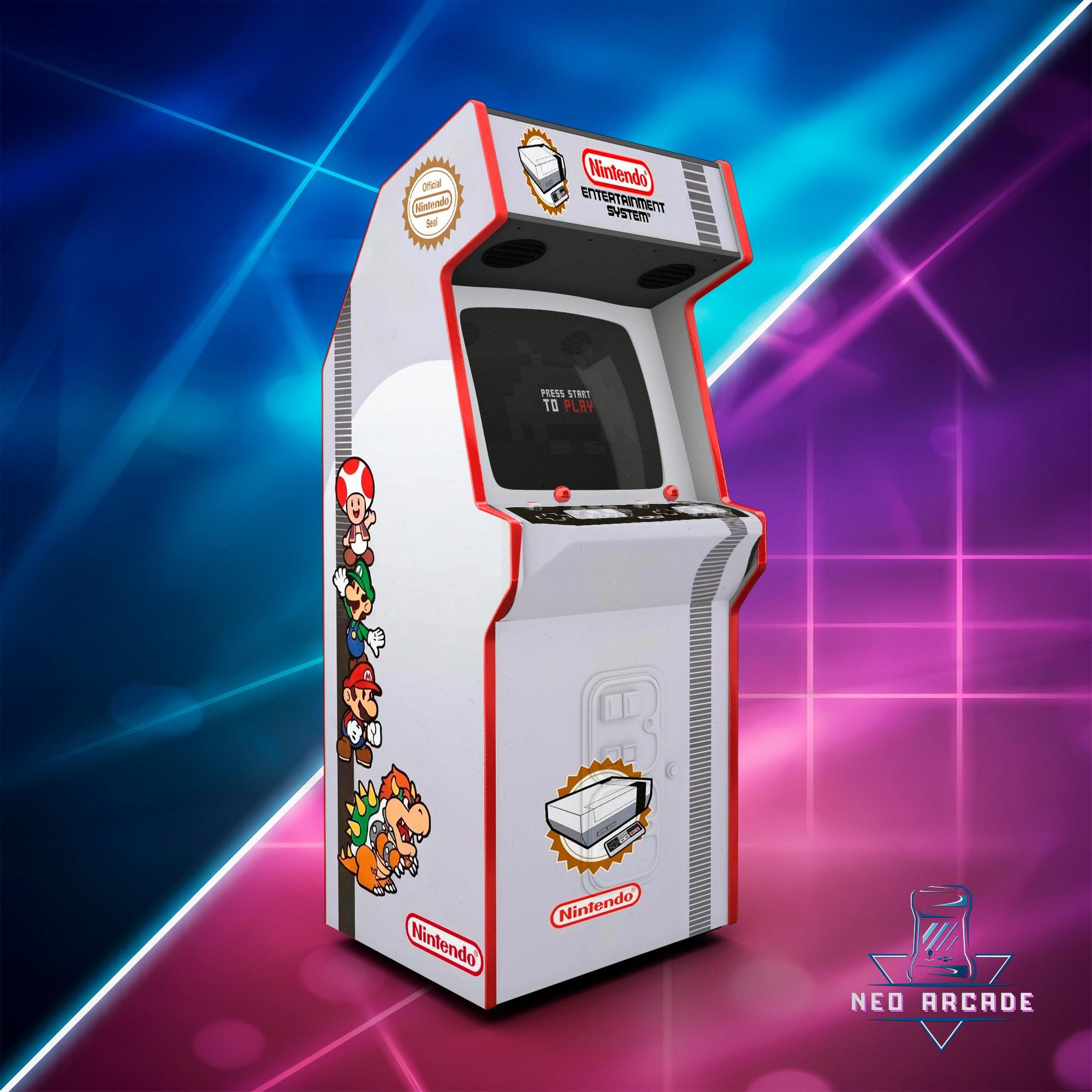 Nintendo NES Arcade Cabinet Vinyl | Full Size Arcade Artwork | Retro 8 ...